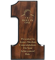 Number One Wood Plaque