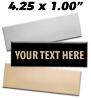 4.25"W x 1"H Engraving Plates