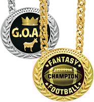 6" Famous Fantasy Football Insert Medals