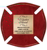 Maltese Cross Rosewood Plaque