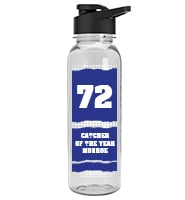 Clear School Spirit Water Bottle 24oz - Blue White