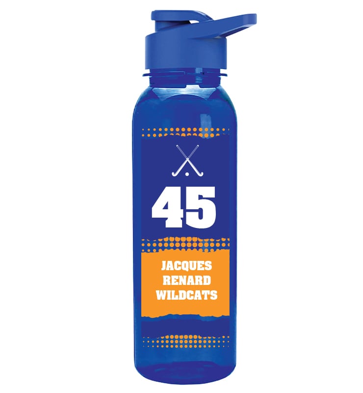 Blue School Spirit Water Bottle 24oz - Blue Orange