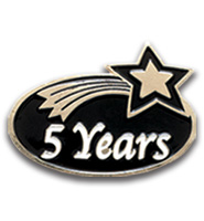 5 Year Anniversary Pin
