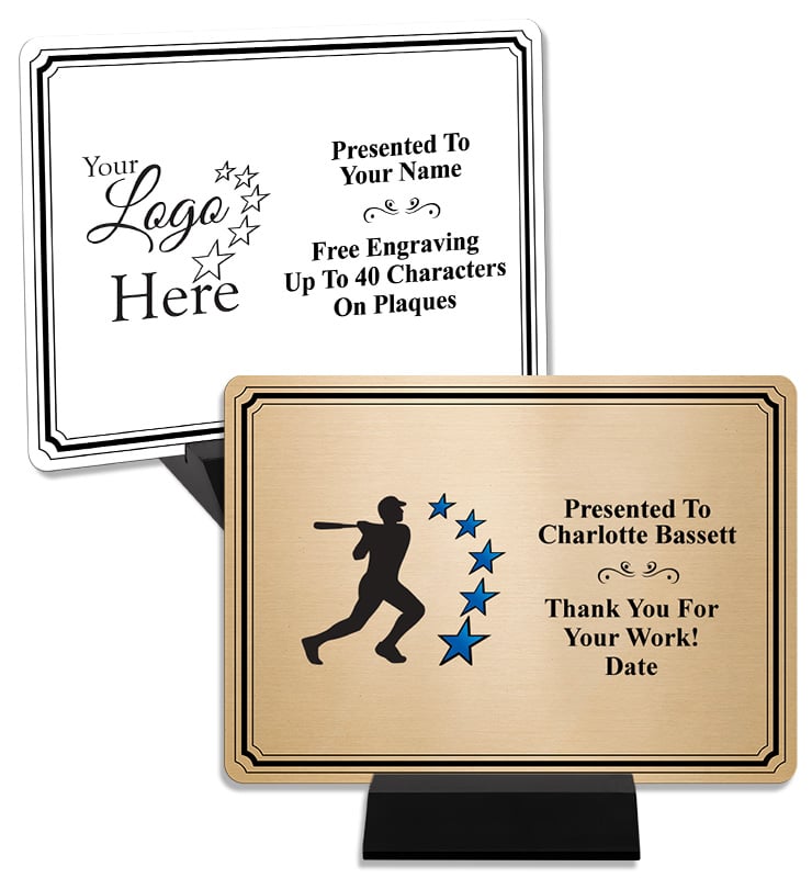 Horizontal Color Printed Neutral Metal Plaque&nbsp;