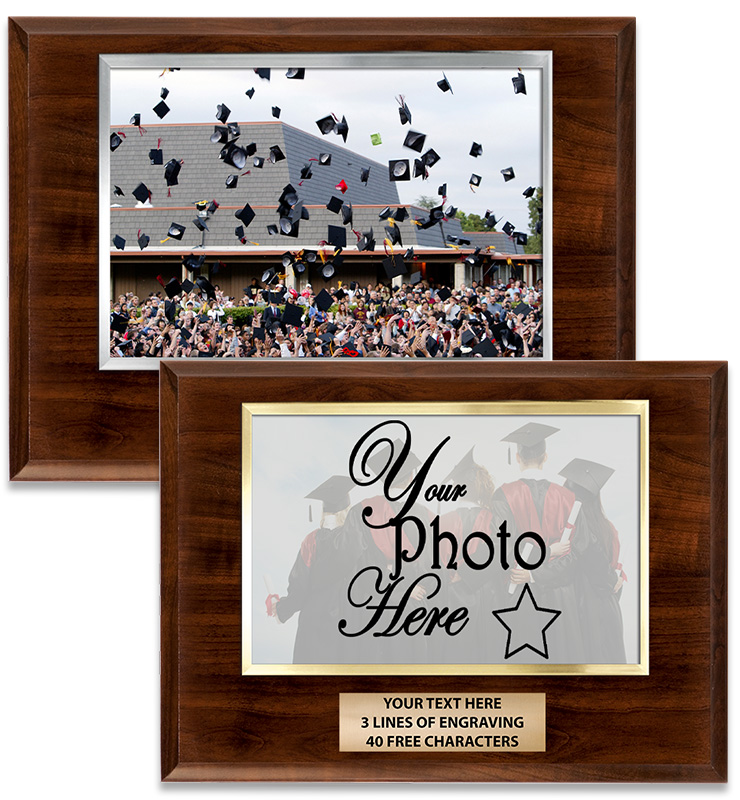 Wood Horizontal Slide-In Photo Frame Plaque