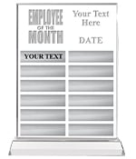 12 Plate Recognition Perpetual Freestanding Acrylic