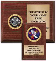 Walnut Finish Insert Plaques