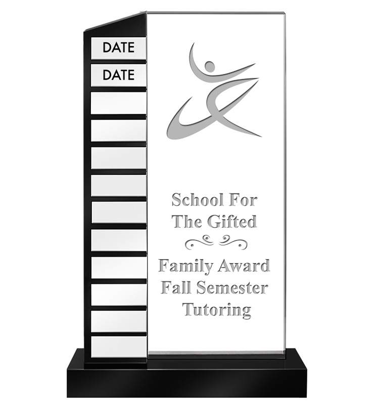 12 White Plate Slide-In Perpetual Acrylic