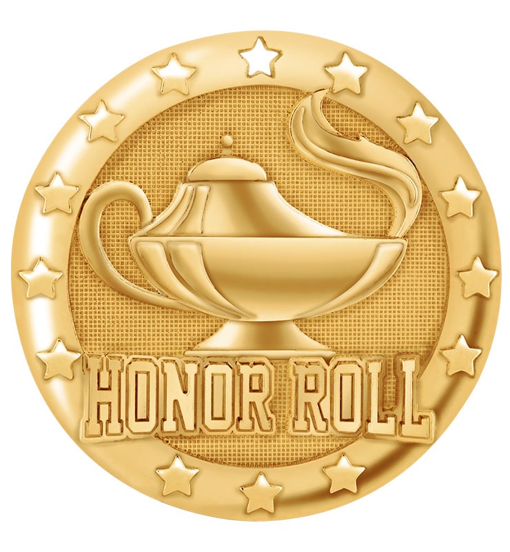 2" Honor Roll Blaze Medal