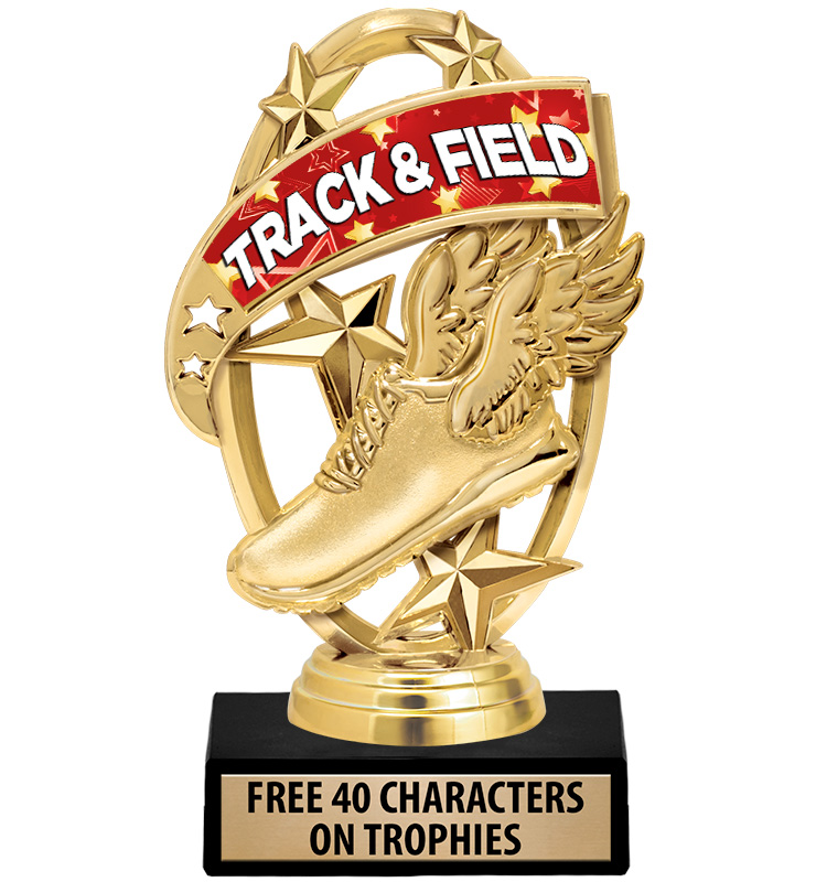 Kudos Winged Foot Track & Field Banner Trophy