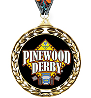 Laurel Wreath Pinewood Derby® Insert Medal