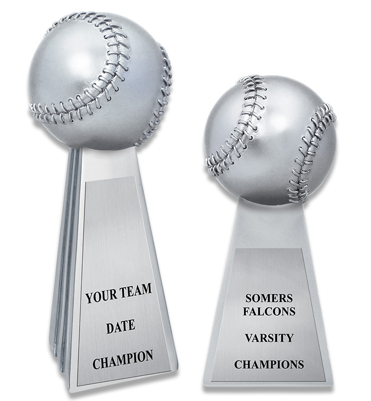 Metallic Baseball Sculpture