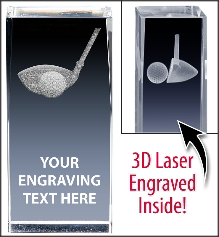 Golf Driver 3D Laser Crystal