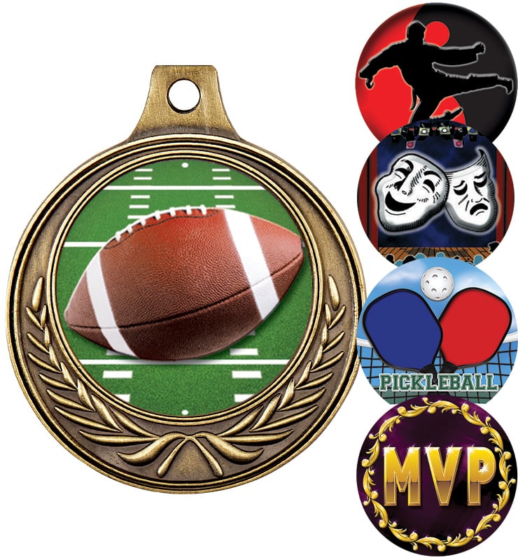 1 1/2" Euro Wreath Medal