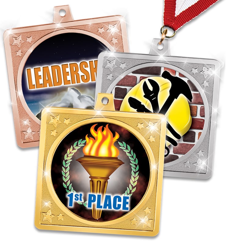 2 1/2" Square Crafter Sport Medal