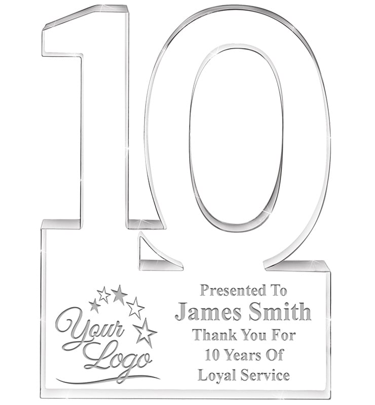 10 Years Of Service Acrylic