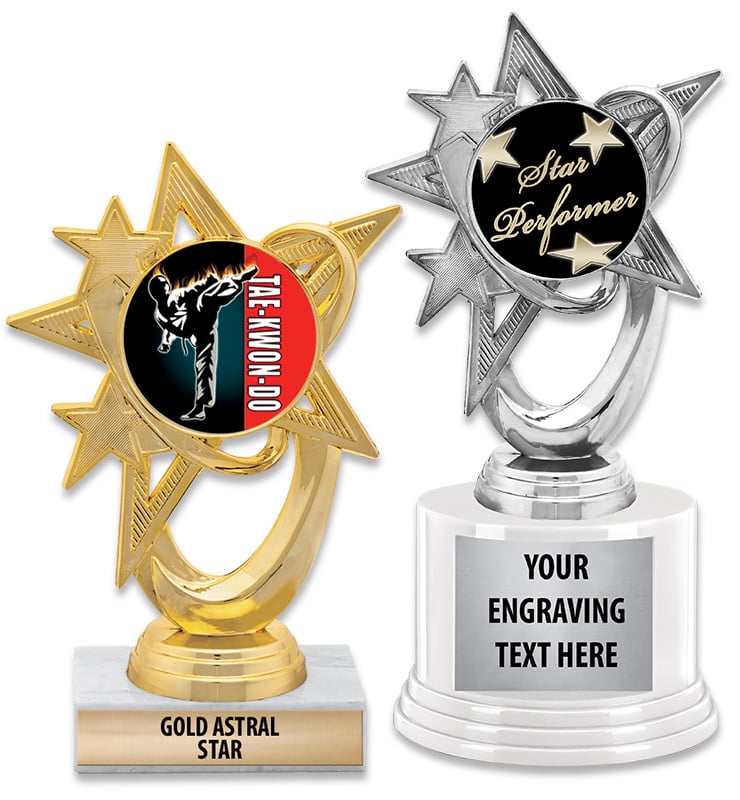 Gold And Silver Astral Insert Trophies