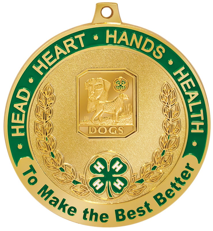 2 1/2" 4-H Dog Medal