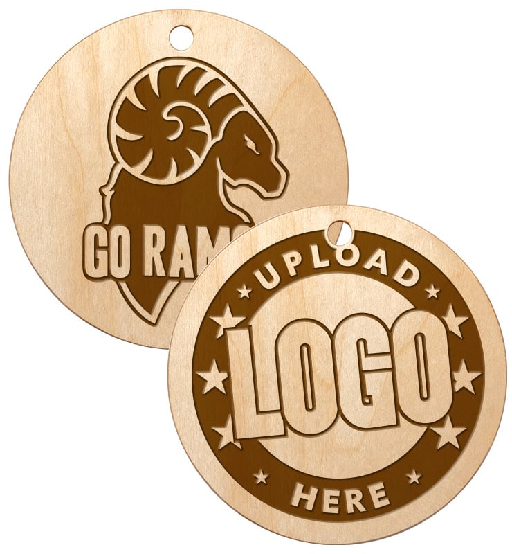 2 1/2" Custom Printz Engraved Wood Medal&nbsp;