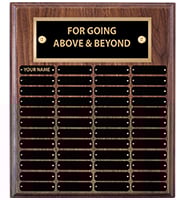 48 Plate Large Walnut Perpetual Plaque