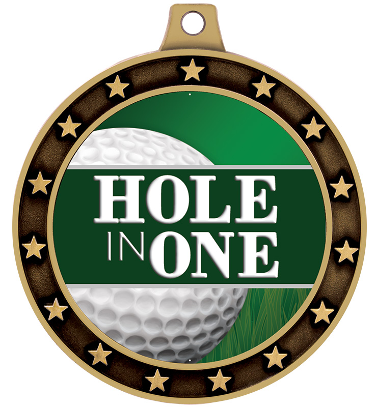 2 1/2" Hole In One Universe Star Medal