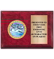 Red Marbleized Horizontal Insert Plaques