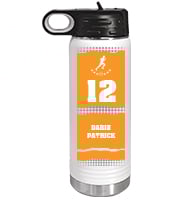 White School Spirit Water Bottle 20oz - Orange White
