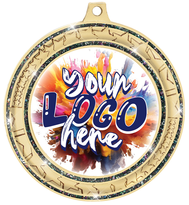 2 Â¾â€  Star Trail Insert Black Medal