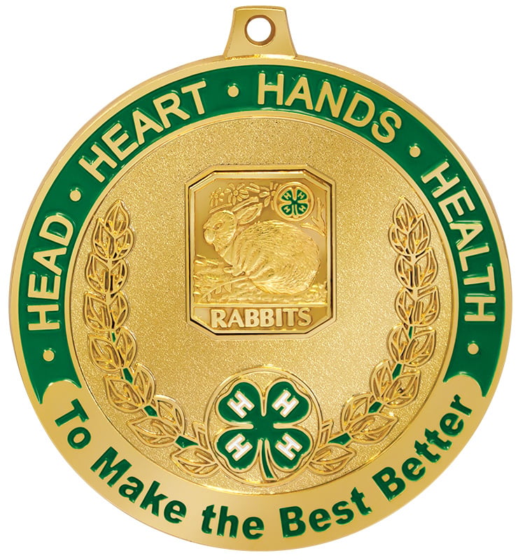 2 1/2" 4-H Rabbits Medal