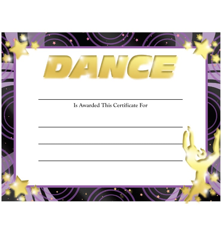 Dance Foil Certificate