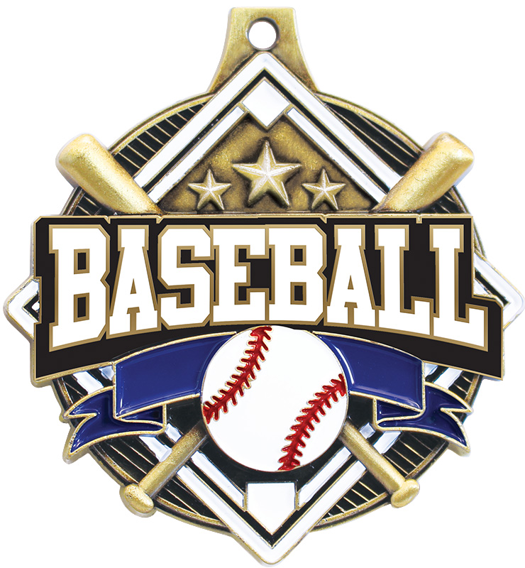 2 1/4" Baseball Shieldz Medals