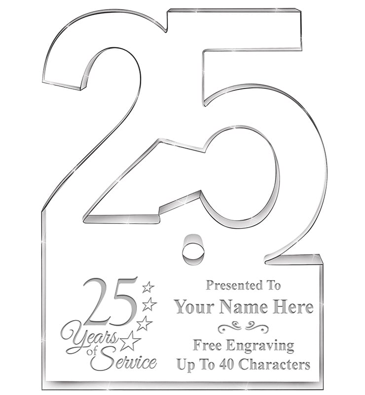 25 Years Of Service Acrylic