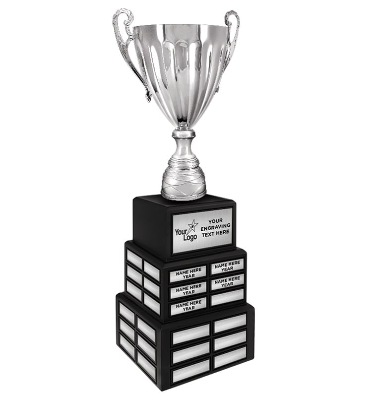 26 1/4" Silver Metal Cup Perpetual Trophy