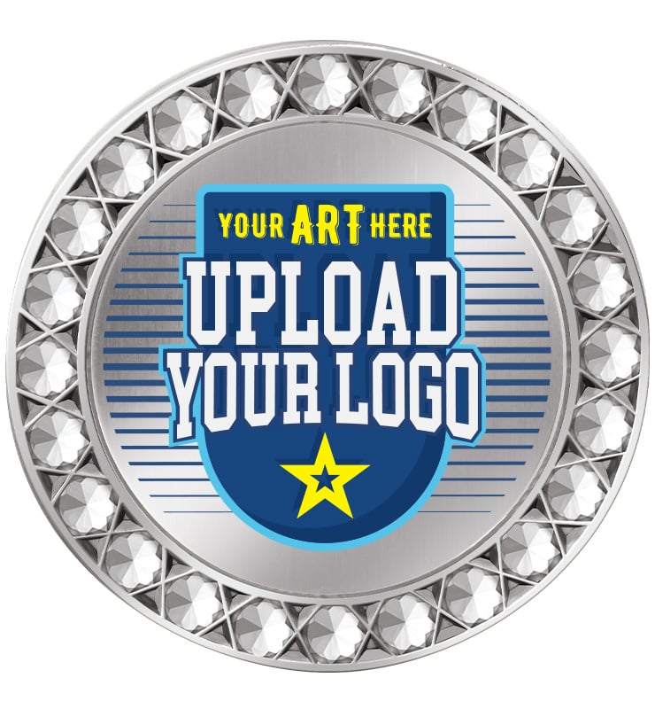 1.4" Printz Silver Twinkler Pin