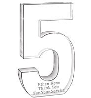 5 Year Recognition Acrylic