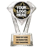 5 3/4" Glitter Diamond Icicle Custom Insert Trophy