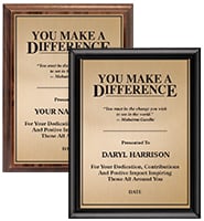 You Make A Difference Motivational Plaque
