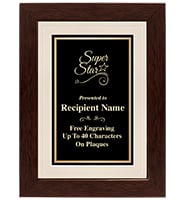 Dark Walnut Frame Plaque With Tan Matting