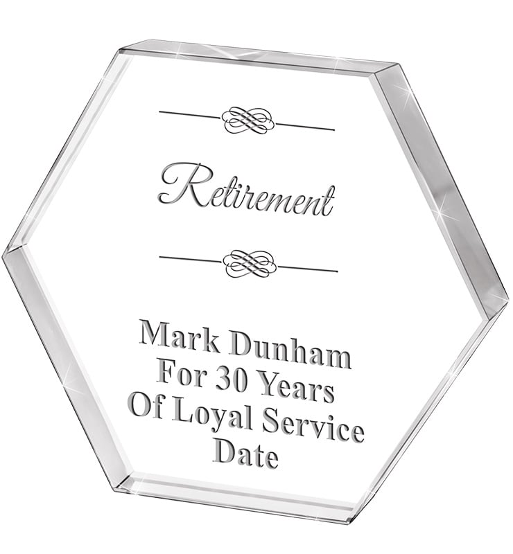 Hexagon Crystal Paperweight