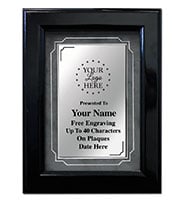Black Gloss Frame Plaque With Grey Matting