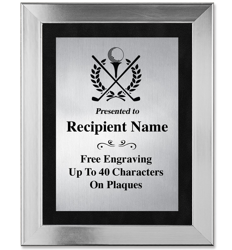 Stainless Steel Omega Golf Frame Plaque