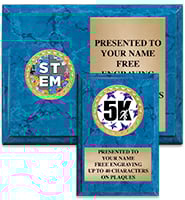 Blue Marbleized Insert Plaques