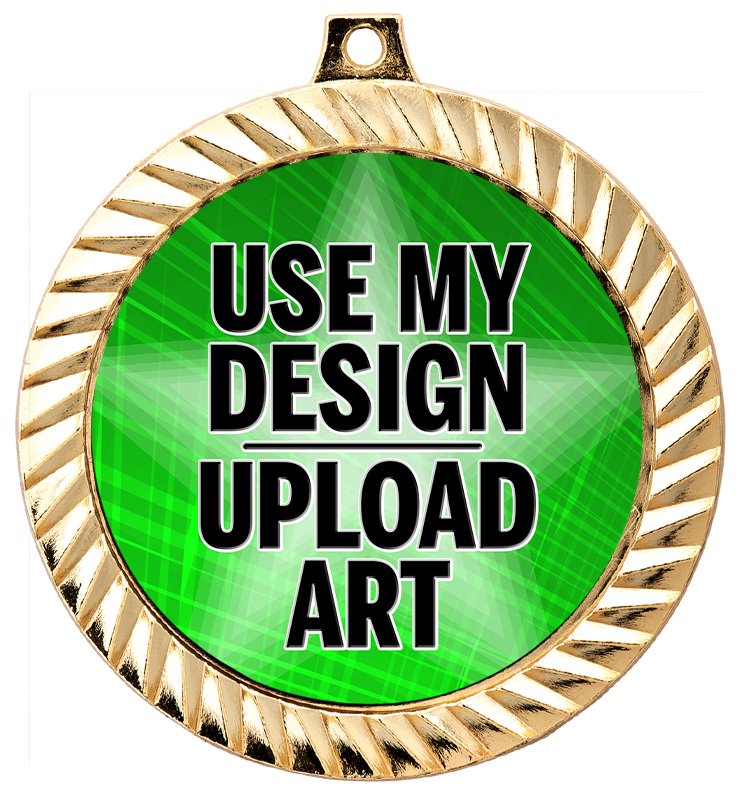 2 1/2" Diamond Cut Insert Medal