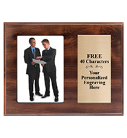 Classic Wood Horizontal Corporate Photo Plaque