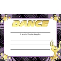 Dance Foil Certificate