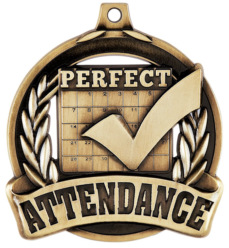2" Perfect Attendance Medal