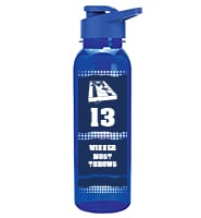 Blue School Spirit Water Bottle 24oz - Navy White