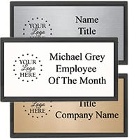 Large Rectangle Black Frame Badge