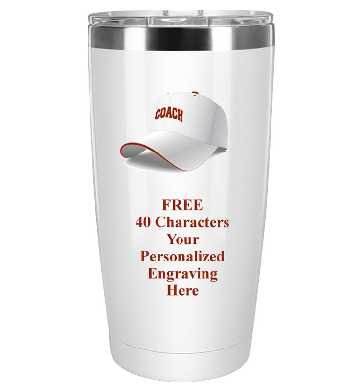 White Color Printed Tumbler 20oz