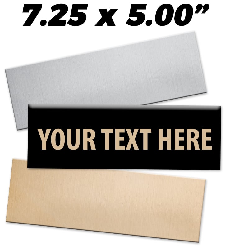 7.25"W x 5"H Engraving Plates